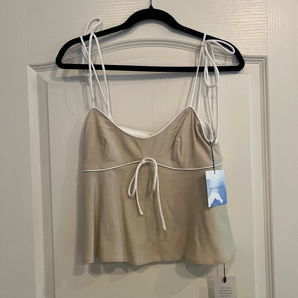 NWT Majorelle Khaki Spaghetti Strap Top